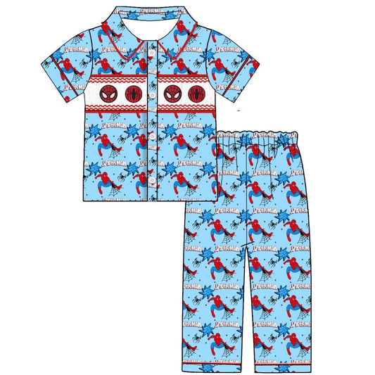 Exclusive Spiderman Smocked Pyjama Set (Pre Order 3-4 Weeks Wait For Delivery)
