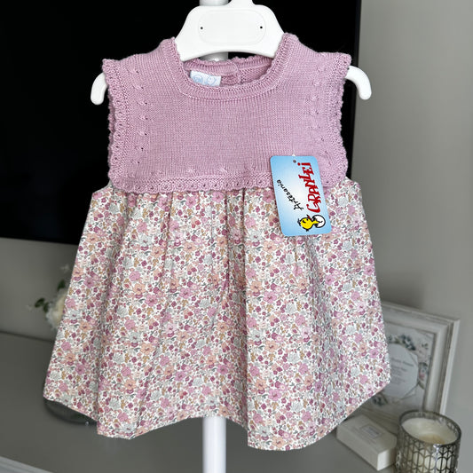 Younger Girls Pink Floral Dress (Up To 3 Years)