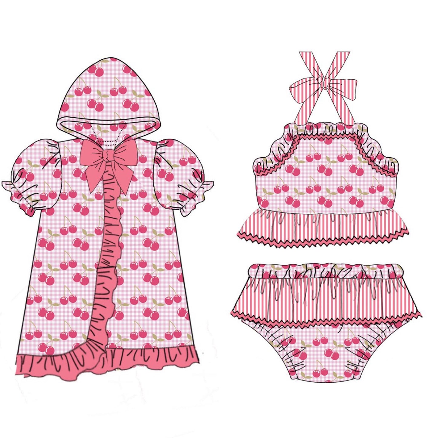 Cherry Exclusive Swimwear Set - In Stock (Ready To Post)