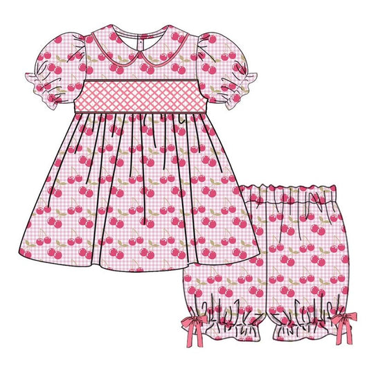 Aurora Cherry Exclusive Smocked Dress Set - In Stock (Ready To Post)