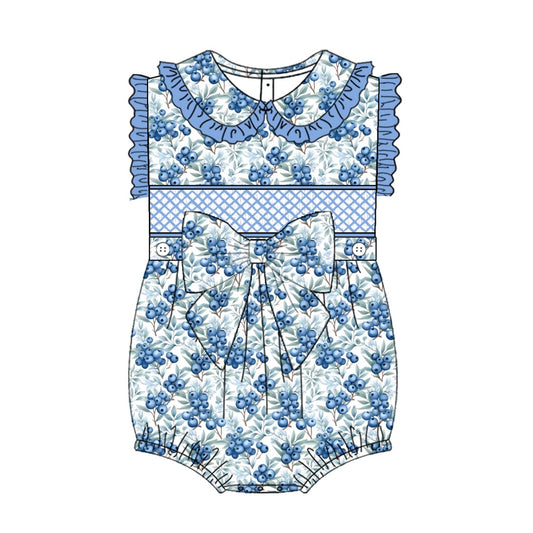Blueberry Exclusive Smocked Romper - In Stock (Ready To Post)