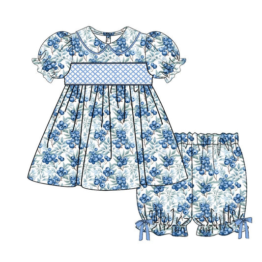 Blueberry Exclusive Smocked Dress Set - In Stock (Ready To Post)