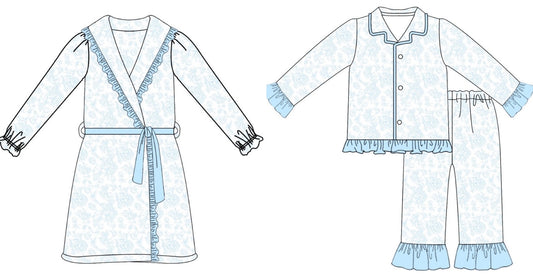 Toile Blue For Mum Exclusive Lounge Set - Pre Order (6-7 Weeks For Delivery)