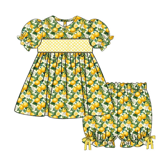 Lemon Exclusive Smocked Dress Set - In Stock (Ready To Post)