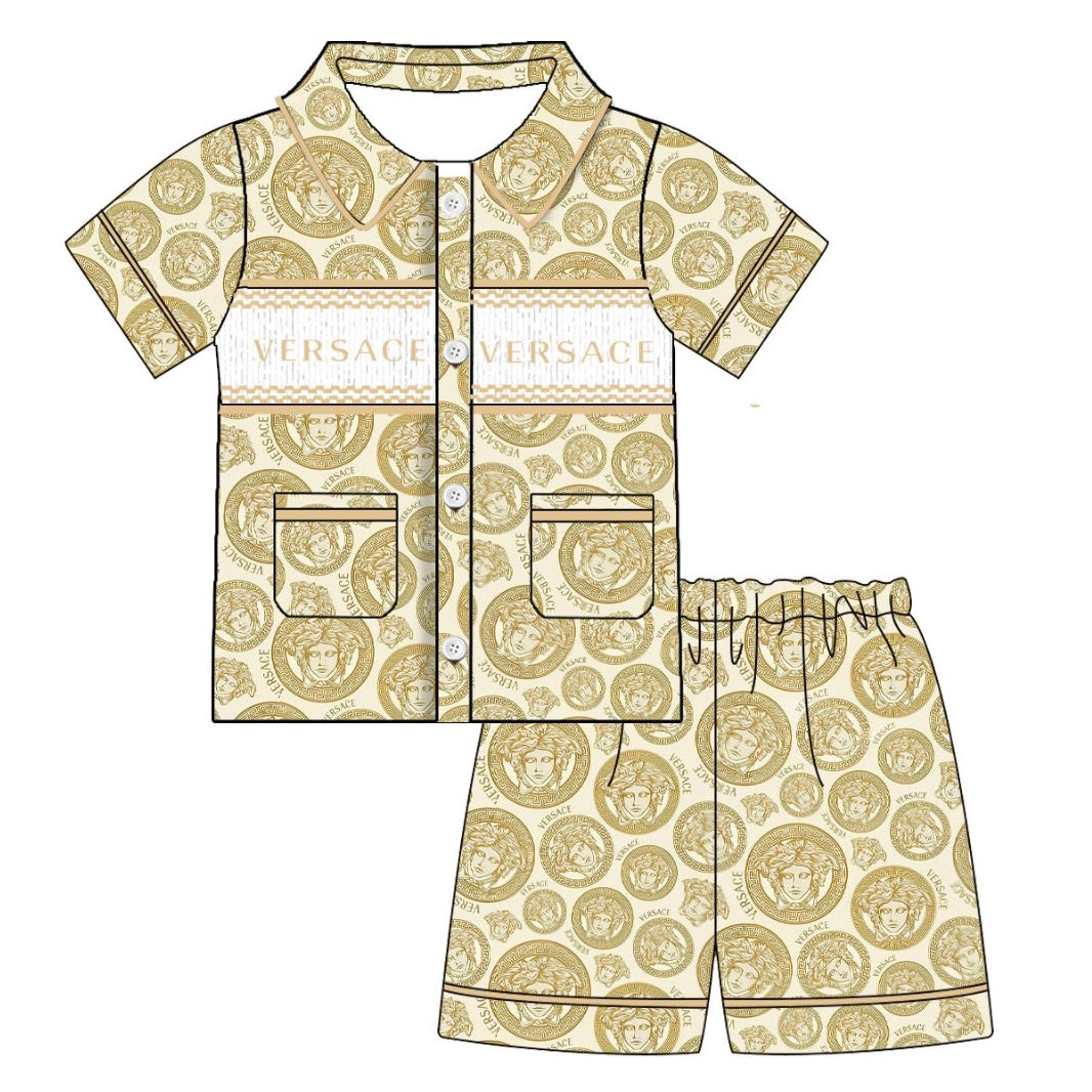 Exclusive Vercase Smocked Pyjama Set (Pre Order 5-6 Weeks Wait For Delivery)
