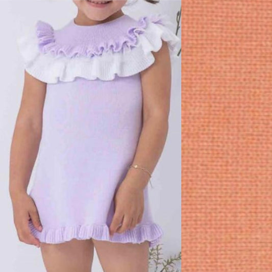 Older Girls Coral Frill Collar Dress (Up To 8 Years)