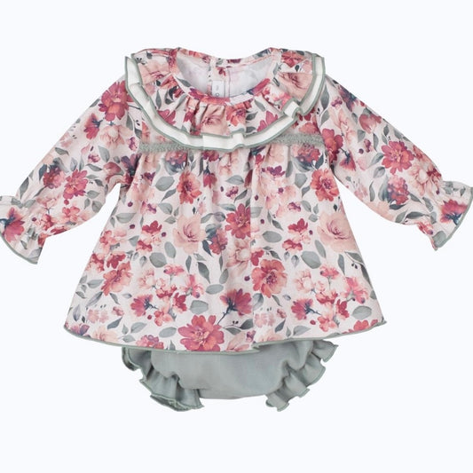Poppy Floral Dress And Bloomer Set